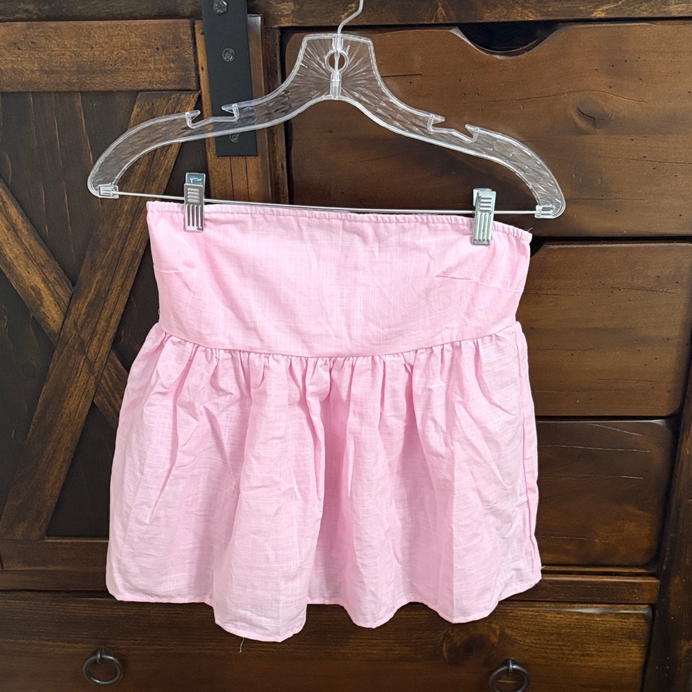 Pink Strapless Top